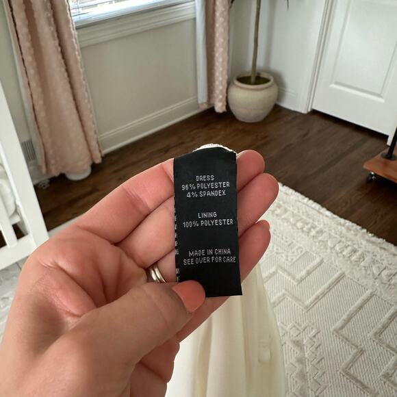 BCX Printed Short Sleeve Cold Shoulder Tea-Length Dress Black White S - Picture 7 of 9